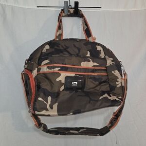 Lug Orange Label Camouflage Overnight, Travel, Gym Bag - Black and Brown